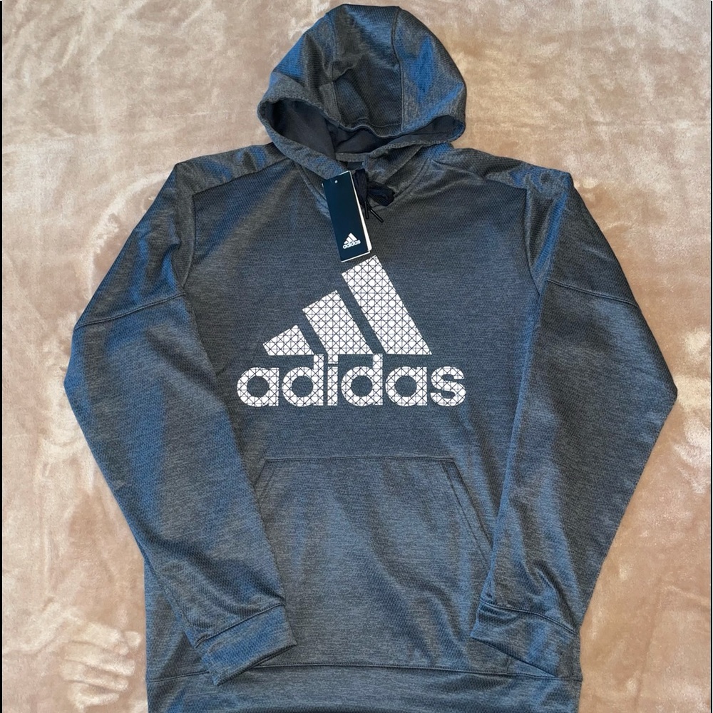 ADIDAS Badge of Sport Team Issue Pullover Hoodie - Picture 2 of 12